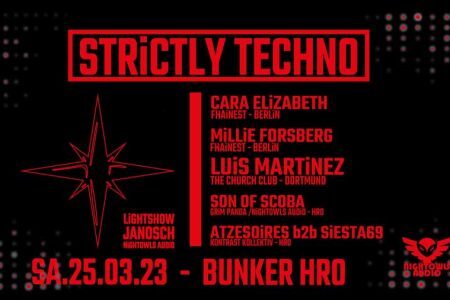 Strictly Techno pres. Luis Martinez, Cara Elizabeth, Millie Forsberg